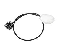 Lckiioy 1 pezzo sassofono collo piegato cavità interna cavità doppia estremità nylon + cotone di pulizia 50 cm, strumento a fiato cavità di pulizia nero e metallo + filo di