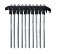 Lckiioy 10 Pezzi Pioli a Vite Ancoraggi a Terra M8 Picchetti Robusti Picchetti di Picchetti di Chiodo di Pavimento
