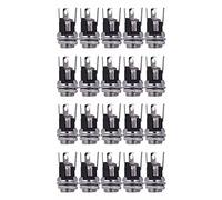Lckiioy 20 Pz DC Power Supply Jack Socket Femmina Connettore per Montaggio A Pannello 5,5 x 2,1 mm