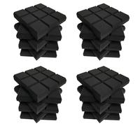 Lckiioy 24 Pezzi di Nel Schiuma Acustica 30X30X5cm, Piastrelle 9 Blocchi Smussati, Cunei di Acustici Fonoassorbenti Fonoassorbenti