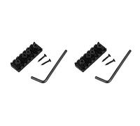 Lckiioy 2X Dado di Bloccaggio A 7 Corde Dado per Chitarra Elettrica Tremolo Bridge 48mm (Nero)