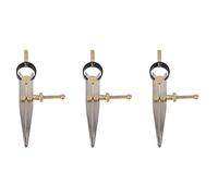 Lckiioy 3X Attrezzo Artigianale Rotante in Pelle Craft Divisorio Ala Regolabile in Pelle d'Acciaio Regolabile Utensile Rotante Divisore Ad Ala Spaziatura Compass Edge Creaser