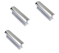 Lckiioy 3X Cursore per Chitarra Nel Acciaio Inossidabile Barra Tono Inossidabile Slider Hawaiano per Strumenti Acustici per Chitarra Elettrica Portatile (Colore Cromato)