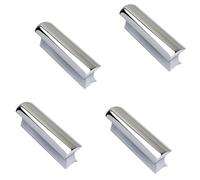 Lckiioy 4X Cursore per Chitarra Nel Acciaio Inossidabile Barra Tono Inossidabile Slider Hawaiano per Strumenti Acustici per Chitarra Elettrica Portatile (Colore Cromato)