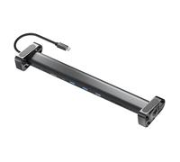 Lckiioy Adattatore Multiporta Hub USB C 10 in 1 Dongle portatile 4K PD 100W USB 3.0 Gigabit Ethernet RJ45 docking station supporto per computer portatile