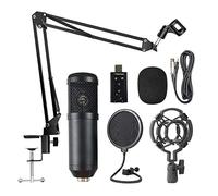 Lckiioy Microfono a Sospensione Professionale BM800 Set di Microfono a Condensatore per Registrazione Live