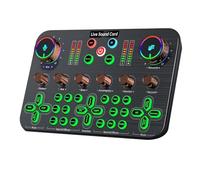 Lckiioy Mixer Audio per Giochi, Mixer Audio In Streaming, Scheda Audio Interfaccia Audio per Streaming Live, Registrazione Podcast, PC, Chitarra Facile Installazione Facile da Usare