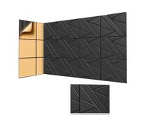 Lckiioy Murali Autoadesivi Insonorizzati da 8 Pezzi, In Schiuma Fonoassorbente 12x12x0,47 Pollici per Decorazioni per Ufficio, Studio Domestico, Neri