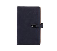 Lckiioy Organizzatore di supporto per libri di carte, libro di supporto per biglietti da visita portatile per e donne, capacità di 120 carte, di biglietti da visita blu facile da usare, Nero
