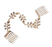 Lckiioy Pettine per capelli foglie catena frangia fascia da