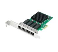 Lckiioy Scheda di rete a 4 porte PCI Express da X1 a RJ45 Chip RTL8111H Scheda LAN Gigabit Ethernet 10/100/1000 Mbps per PC desktop