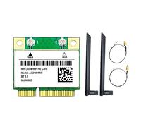 Lckiioy Scheda WiFi AX210HMW + 2XAntenna WiFi 6E Mini PCI-E AX210 802.11Ax/AC 2.4G/5G/6Ghz BT5.2 Adattatore per computer portatile