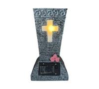 Lckiioy Vaso da Fiori con del Cimitero, Vaso da Cimitero, Supporto per Fiori Commemorativo con Lapide Appuntita, Espositore per Vaso da Fiori A
