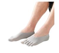 LCKKJHG 5 Paia di Calzini da Uomo in Seta A Cinque Dita, Calze Invisibili Estive Sottili E Traspiranti, Calzini A Taglio Basso con Cinque Dita, Fodera Nascosta per Lo Sport Che Corre(5 Pairs Gray)