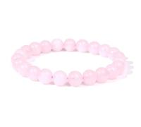 LCKKJHG Braccialetti Di Cristallo 3 Pezzi/set Braccialetto Di Pietra Quarzi Rosa Ossidiana Ametiste Occhio Di Tigre Braccialetto Elastico For Donna Uomo(17cm,Pink quartz 1pc)