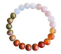 LCKKJHG Braccialetti Di Cristallo Bracciale con ametista rosa Bracciale cubico Coppia regali d'amore Bellissimi gioielli Braccialetti con perline in vera pietra fatti a mano(Fertility Bracelet)