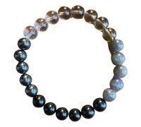 LCKKJHG Braccialetti Di Cristallo Bracciale con ametista rosa Bracciale cubico Coppia regali d'amore Bellissimi gioielli Braccialetti con perline in vera pietra fatti a mano(Land protection)