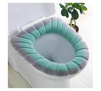 LCKKJHG Cuscino per Sedile WC Tappetino for Tenere al Caldo Closestool, Accessori for Il Bagno a Due Colori, Lavorazione a Maglia a Forma di O, Decorazione for la casa, copriwater(Gray Green)