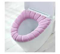 LCKKJHG Cuscino per Sedile WC Tappetino for Tenere al Caldo Closestool, Accessori for Il Bagno a Due Colori, Lavorazione a Maglia a Forma di O, Decorazione for la casa, copriwater(Pink)