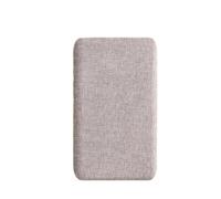LCKKJHG Linen Fabric Foam Upholstered Peel And Stick Wall Stickers | Anti-Collision Self Adhesive Wall Panel For Headboard Wall Decor(Light grey,6 PCS-23x50cm)