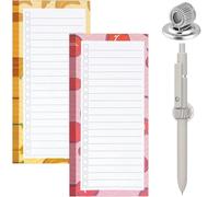 LCKKJHG Lista Delle Cose Da Fare Magnetici 2 pezzi e 1 portapenne magnetico 100 fogli strappabili for la lista della spesa(Color2-2pcs)
