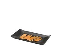 LCKKJHG Piatto per sputare ossa Piatto creativo in plastica nera a forma di osso resistente agli strappi, con personalità per sushi, frutta e dessert, per ristorante o cucina. (DARK GRAY)