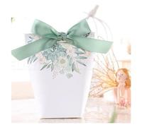 LCKKJHG Scatolina Portaconfetti Fiori Verdi Bomboniere Salva la Data Confezione Regalo Scatola di cioccolatini for Feste Tre Disegni 50 Pezzi per la Festa