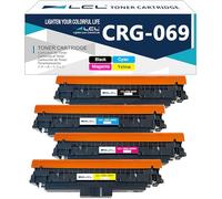 LCL 069 Cartucce di Toner Compatibile per Canon 069 069h per i-sensys MF751Cdw MF752cdw MF754Cdw MF755Cdw MF756Cx LBP673Cdw LBP674Cdw LBP674Cx (4-Pack, KCMY, Indicatore di livello)