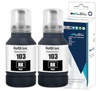 LCL 103 Inchiostro Alta capacità Compatibile con Epson 103 Nero(2-Pack) | Flacone di Inchiostro Compatible con EPSON EcoTank L1110 L1210 L1250 L3100 L3101 L3110 L3111 L3150 L3151 L3156 L3160 L3210