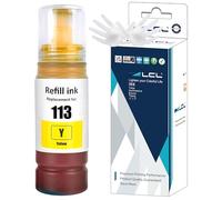 LCL 113 Giallo Inchiostro Compatible con epson 113 Flacone di Inchiostro | Compatible con EcoTank ET-16150 ET-16600 ET-16650 ET-16680 ET-5150 ET-5160 ET-5170 ET-5800 ET-5850 ET-5880 Pro(1-Pack)