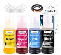 LCL 4Pack 400ML Ricarica d'inchiostro sublimatico per EPSON EcoTank ET-2700 ET-2750 ET-2751 ET-2756 ET-2850 per il trasferimento di calore Mug, Tumbler, T Shirts (Autofill/Upgrade Version/ICC Free)