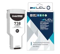 LCL 738 Cartucce d'inchiostro Compatibile con HP 738 Nero 300-ml High Yield sostituzione per HP 738 DesignJet T850 T950 Printer (1-Pack,)
