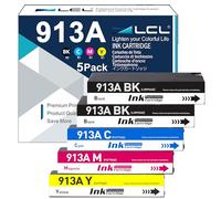 LCL 913A Cartucce d'inchiostro Compatibile per 913A L05R95AE F6T77AE F6T79AE F6T78AE per PageWide 352dw mfp 377dw Pro 452dn 452dw 452dwt 477dn 477dw 477dwt 552dw 577dw 577z Managed MFP(5-Pack, 2KCMY)