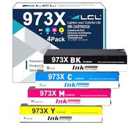 LCL 973X Cartuccia d'inchiostro Compatibile per Hp 973 973X L0S07AE F6T81AE F6T82AE F6T83AEV per Hp PageWide Pro 452dn 452dw 452dwt 477dn 477dw 477dwt 552dw 577dw 577z Managed MFP(KCMY,4Pack)