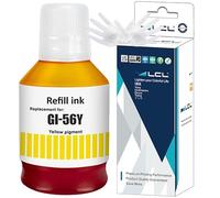 LCL Bottiglie d'inchiostro compatibile con la stampante GI56 GI-56 Y GI-56Y (1-Pack, 1Giallo 135ML) Sostituzione per Canon MAXIFY GX7050 GX6050 GX5050 GX4050 GX3050