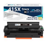 LCL Cartucce di Toner Compatibile 415A 415X W2030A W2030X(Con CHIP Sostituzione per HP COLOR LASERJET PRO M454 M454DW M454NW M454DN M479 M479FDN M479FNW M479DW M479FDW. MFP M480f (Nero)