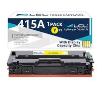 LCL Cartucce di Toner Compatibile 415A W2032A（Con CHIP (Giallo) Sostituzione per HP COLOR LASERJET PRO M454 M454DW M454NW M454DN M479 M479FDN M479FNW M479DW M479FDW MFP M480f MFP M455dn