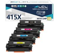 LCL Cartucce di Toner Compatibile (Con CHIP) 415A 415X W2030A W2030X W2031X W2032X W2033X (KCMY) Sostituzione per HP COLOR LASERJET PRO M454 M454DW M454NW M454DN M479 M479FDN M479FNW M479DW