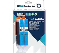 LCL Cartucce d'inchiostro Compatibile CLI-581 C CLI-581XL C CLI-581XXL C 1995C001 12.5ml (2 Ciano) Sostituzione per Canon Pixma TR7550 TR8550 TS6150 TS6151 TS6350 TS6351 TS6250 TS8100 TS8150 TS8151