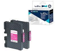LCL Cartucce d'inchiostro Compatibile GC-41 GC41 GC41M GC-41M 405763 (2 Magenta) Sostituzione per Ricoh Aficio SG 2100 2100N 2010L 3100SNW K3100DN 3110DN 3110DNW 3110N 3110SFNW 3120B SFNw