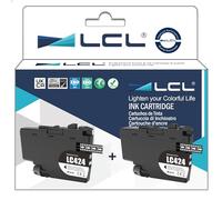 LCL Cartucce d'inchiostro Compatibile LC-424 LC424 LC-424BK LC424BK (2Pack, Nero) Sostituzione per BROTHER DCP-J1200W DCP-J1200WE Printer