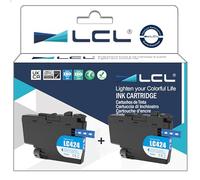LCL Cartucce d'inchiostro Compatibile LC-424 LC424 LC-424C LC424C (2Pack, Ciano) Sostituzione per BROTHER DCP-J1200W DCP-J1200WE Printer