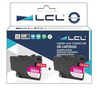 LCL Cartucce d'inchiostro Compatibile LC-424 LC424 LC-424M LC424M (2Pack, Magenta) Sostituzione per BROTHER DCP-J1200W DCP-J1200WE Printer