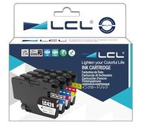 LCL LC424 Cartucce d'inchiostro Compatibile per Cartucce Brother LC424 LC 424 LC-424 Compatibili con Brother DCP-J1200W DCP-J1200WE (1 Nero, 1 Ciano, 1 Magenta, 1 Giallo) 4 Pezzi