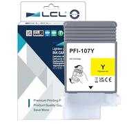 LCL PFI-107 Giallo Alta capacità da 130-ml Cartuccia d'inchiostro Compatibile per Canon PPFI-107 PFI-107Y PFI107Y Compatibile per Canon ImagePROGRAF iPF670 iPF680 iPF685 iPF770 iPF780 iPF785(1-Pack)