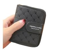 LCLYHY Portafogli Portafoglio A Borse da Donna, Borsa in Pelle Pu con Cerniera, Supporto per Carta di Credito Lady con Slot A più Carte-Nero