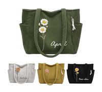 LCMAIT Borsa a Mano Personalizzata con Fiore di Nascita per Donna - Elegante Borsa a Tracolla Floreale con Nome - Regalo di Compleanno Unico-Regalo per Festa della Mamma, Laurea, Compleanno per Donne