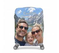 LCMAIT Copertura Valigia Personalizzata Foto Testo,Design diverso viaggio valigia caso protettore elastico,Idea Regalo Viaggio,18-32 Pollici
