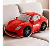 LCMAIT Cuscino Personalizzato a Forma di Automobile Cuscino Personalizzato con Nome Regali Commemorativi per Feste di Compleanno e Natale per Bambini e Bambine Decorativo per Divano(Automobile)