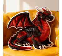 LCMAIT Cuscino Personalizzato a Forma di Drago Occidentale Cuscino Personalizzato con Nome Regali Commemorativi per Feste di Compleanno e Natale per Bambini e Bambine(Drago Occidentale)